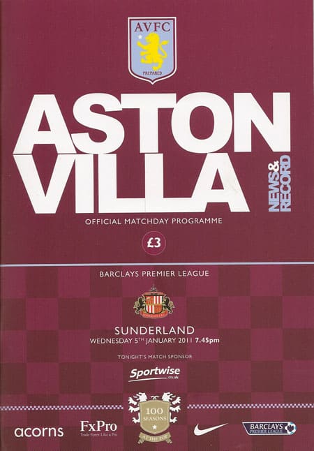 Aston Villa FC v Sunderland FC